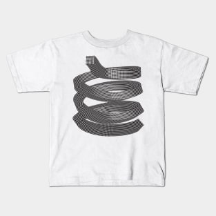 Black and white spiral Kids T-Shirt